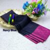 Arani semi silk sarees - AS navy blue